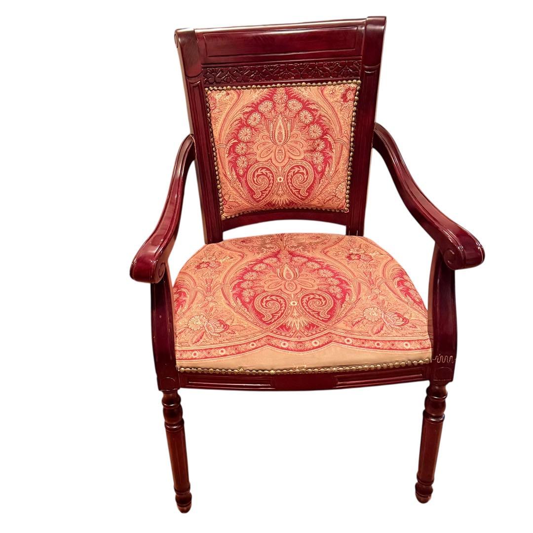高級 無垢 フレンチ様式 アームチェア ゴブラン ルイ16世 店舗 アンティーク