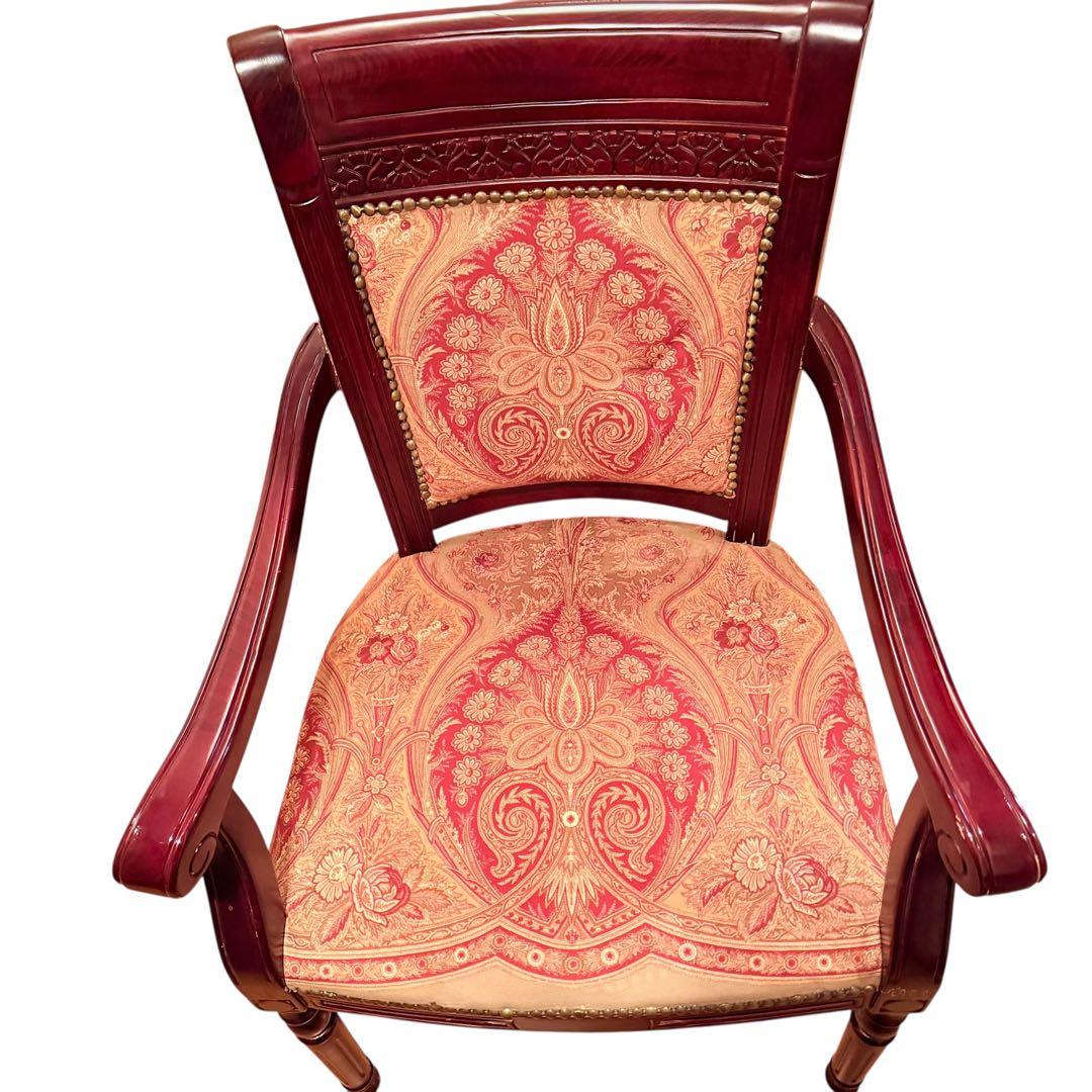 高級 無垢 フレンチ様式 アームチェア ゴブラン ルイ16世 店舗 アンティーク