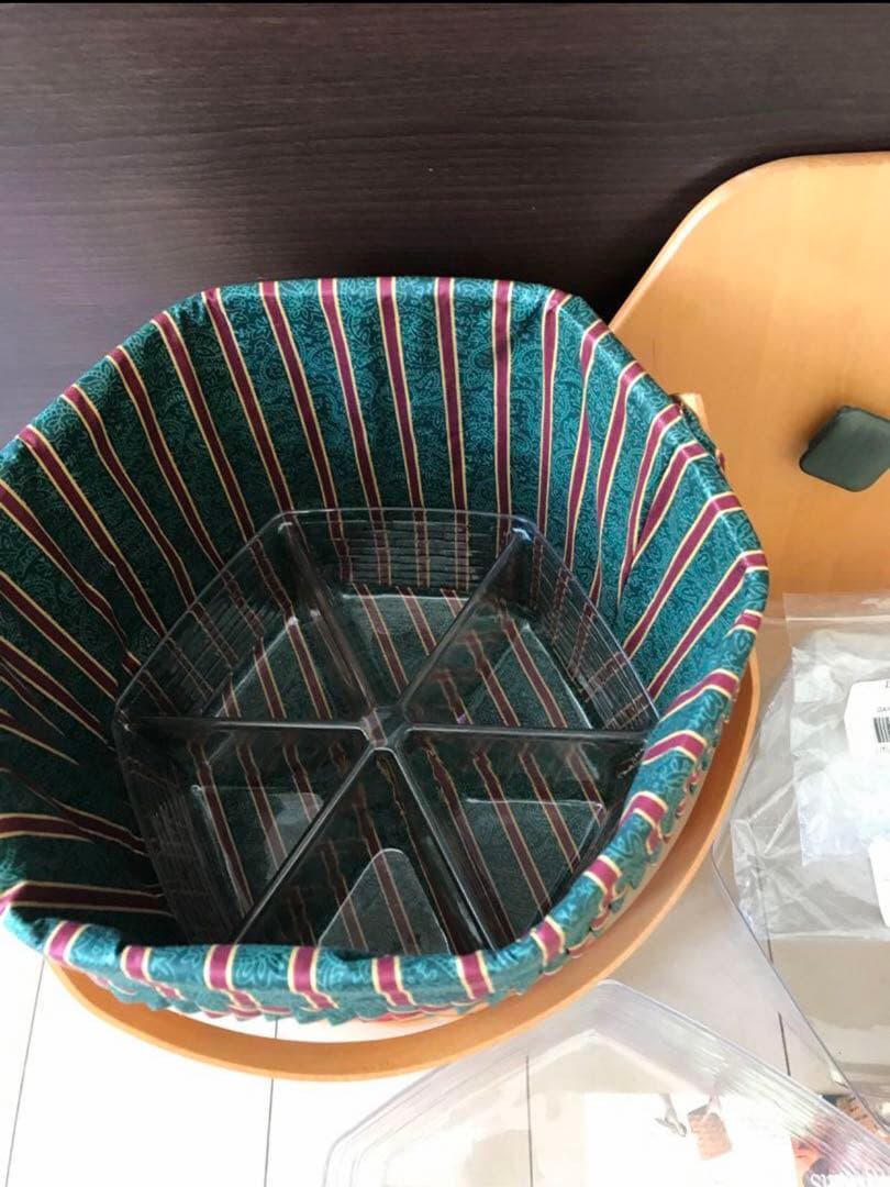 大きな籠　ロンガバーガー　ビンテージ　蓋付き　籠　かご　バスケット　レア