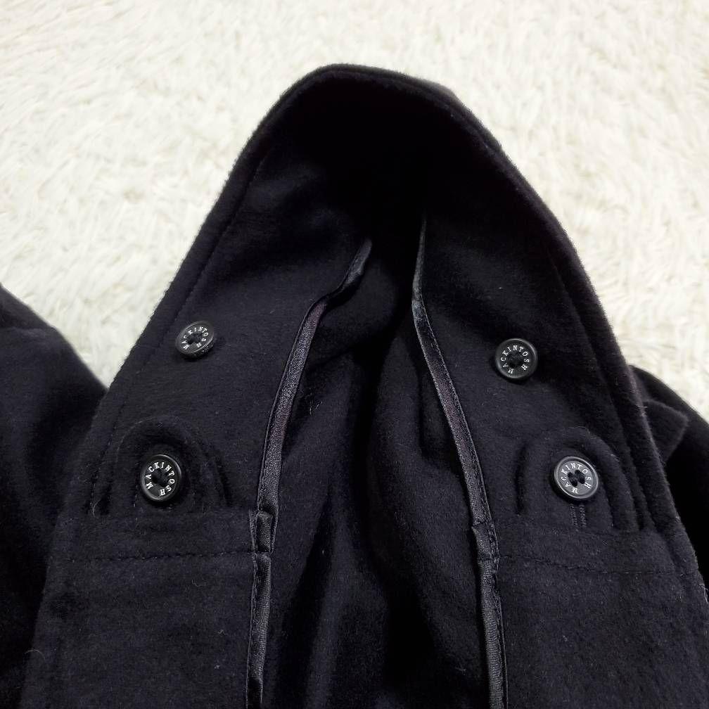 マッキントッシュ M カシミヤ ウール ダッフルコート 黒 英国製 36 フード