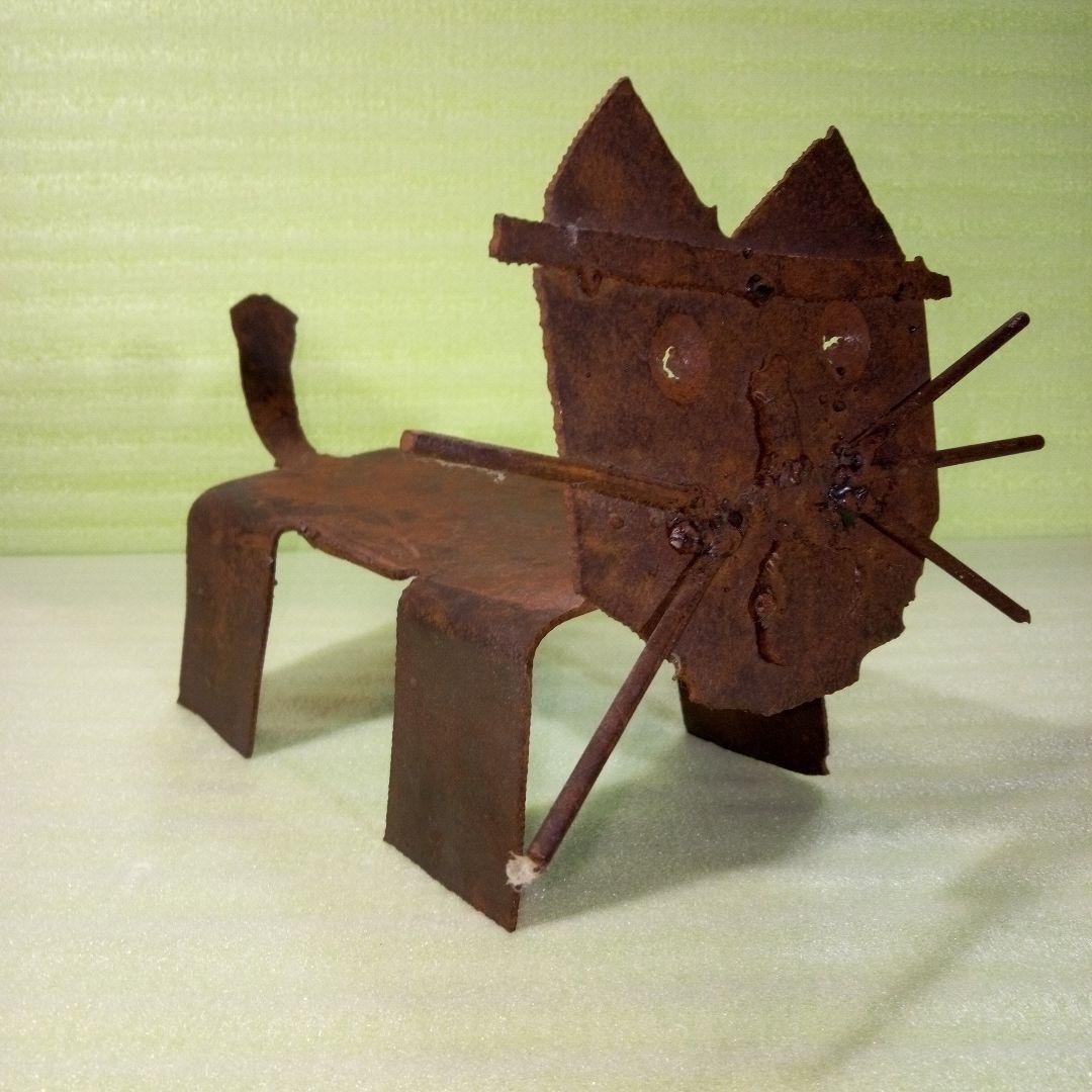 鉄の猫　ねこ　猫　CAT　にゃんにゃん　手作り　ハンドメイド　世界に一つだけ