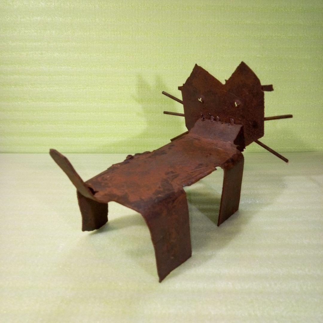 鉄の猫　ねこ　猫　CAT　にゃんにゃん　手作り　ハンドメイド　世界に一つだけ