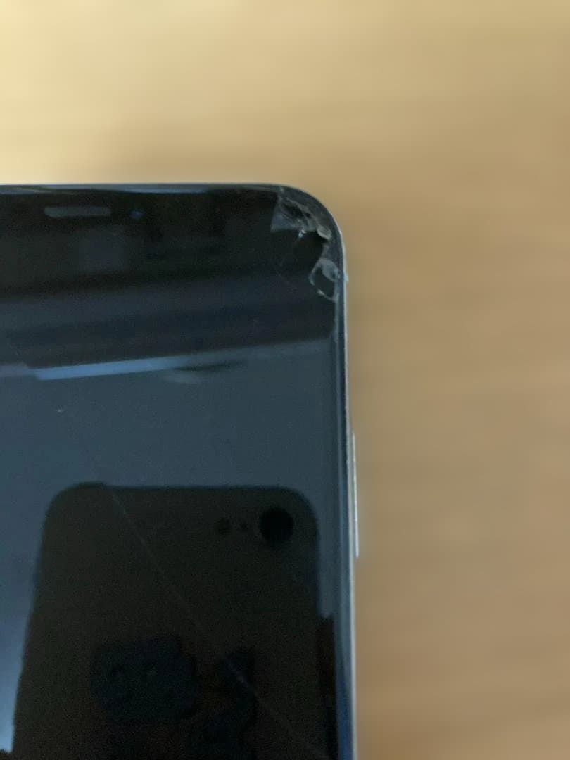 iPhoneX 64GB SIMフリー ジャンク 背面ガラス剥がれ 内部露出あり