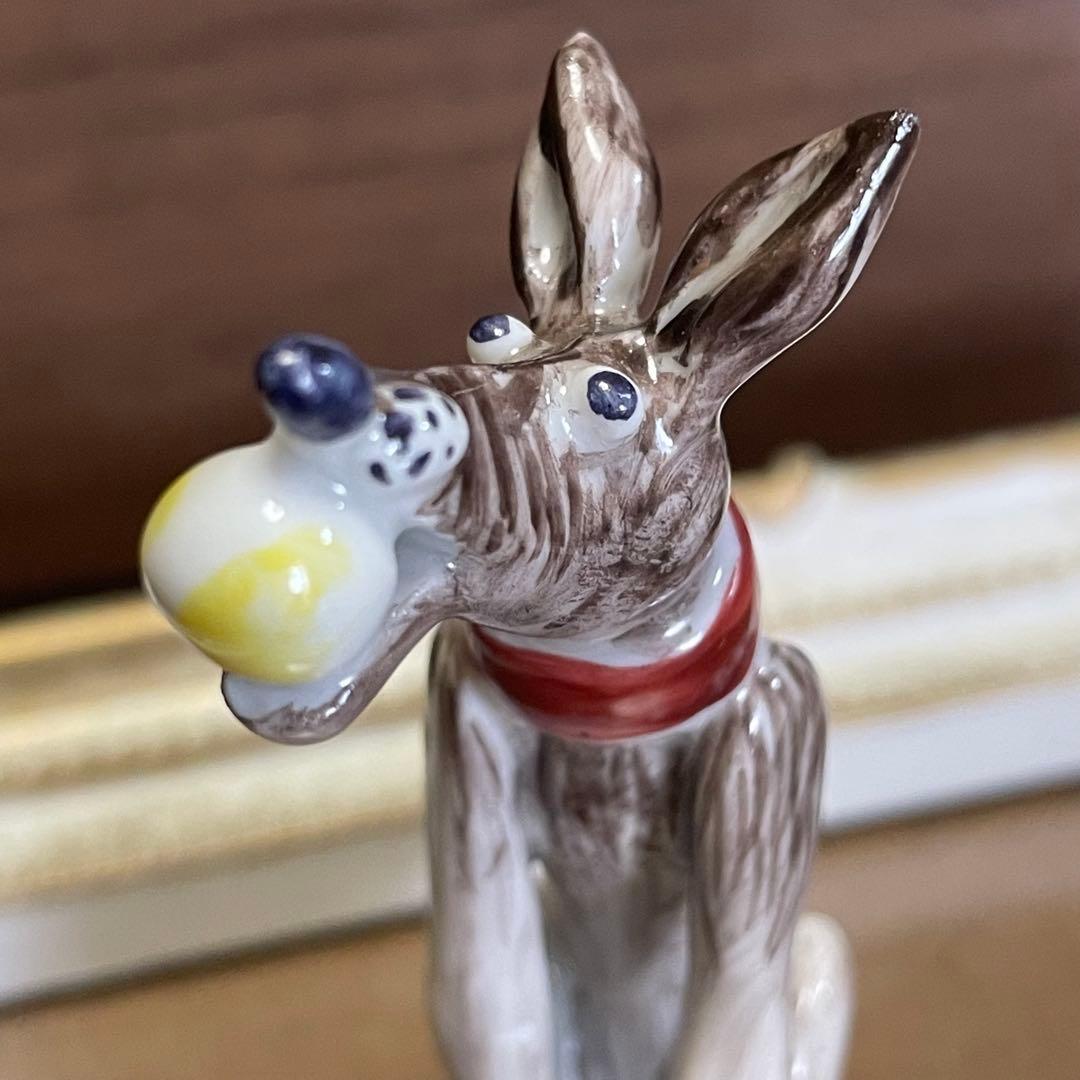 【美品】マイセン ミニ干支 犬 フィギュリン 陶器 約7cm