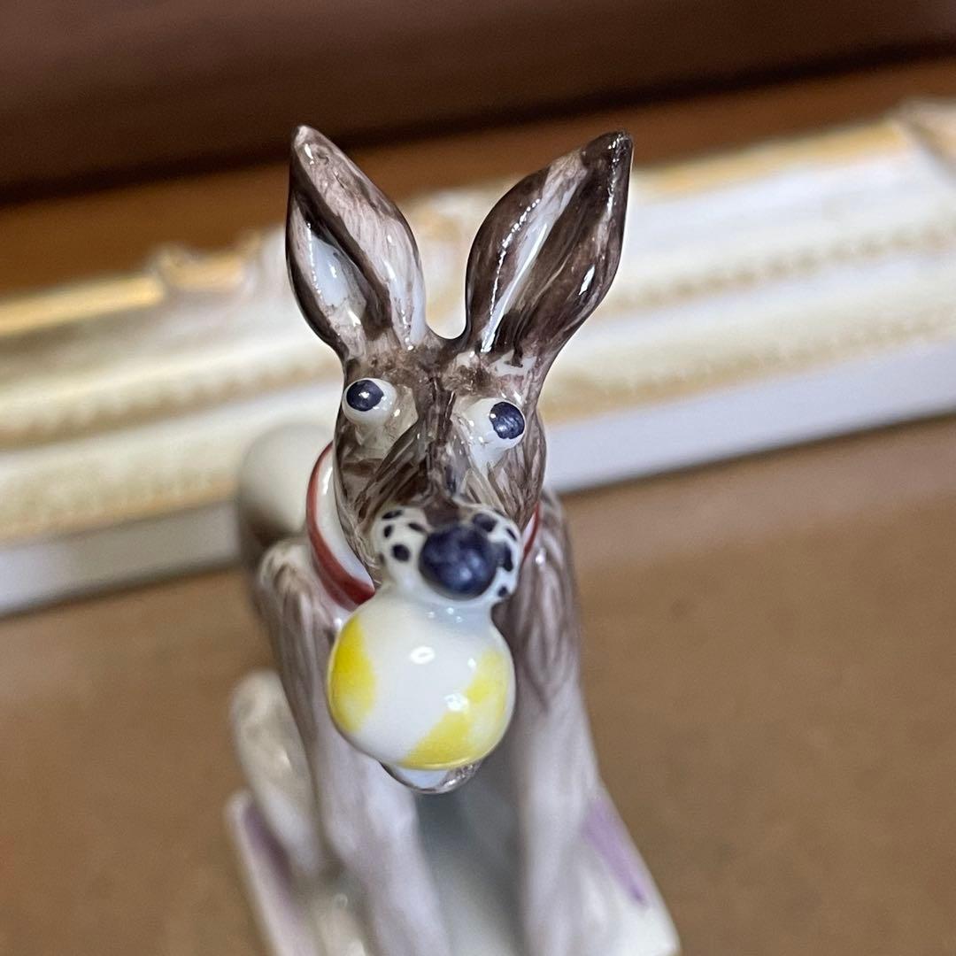 【美品】マイセン ミニ干支 犬 フィギュリン 陶器 約7cm