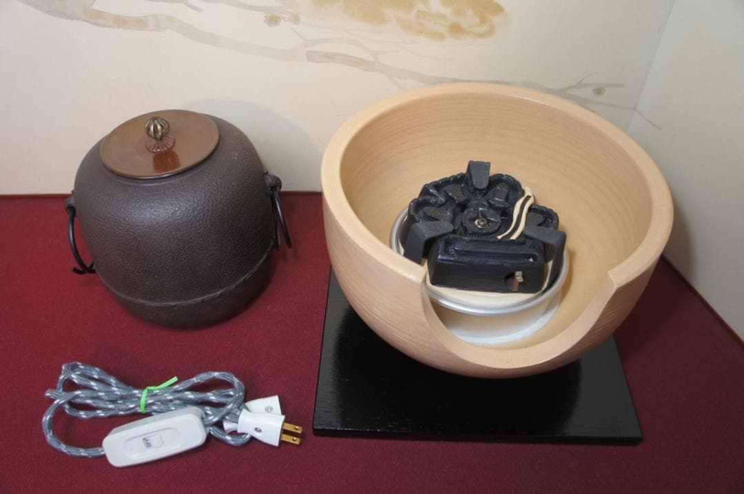専用)御本風炉(道安型)電熱器 敷板 棗釜 釜鐶 送料込み
