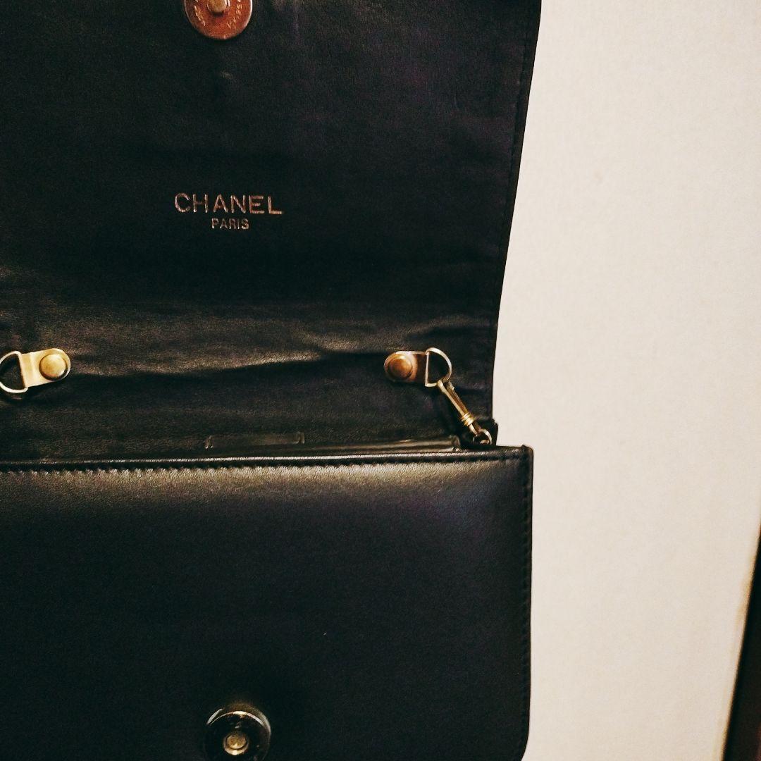 【中古】シャネル CHANEL チェーン107センチ ブーム再来黒 ヴィンテージ