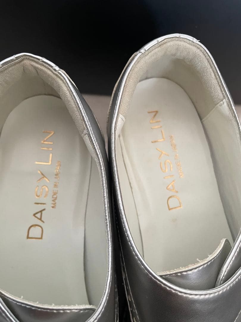 DAISY LIN シルバー ウェッジソール ローファー36