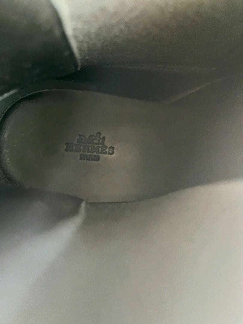 未使用 エルメス フュージョン カーフレザー サイドゴアブーツ43/27.5cm