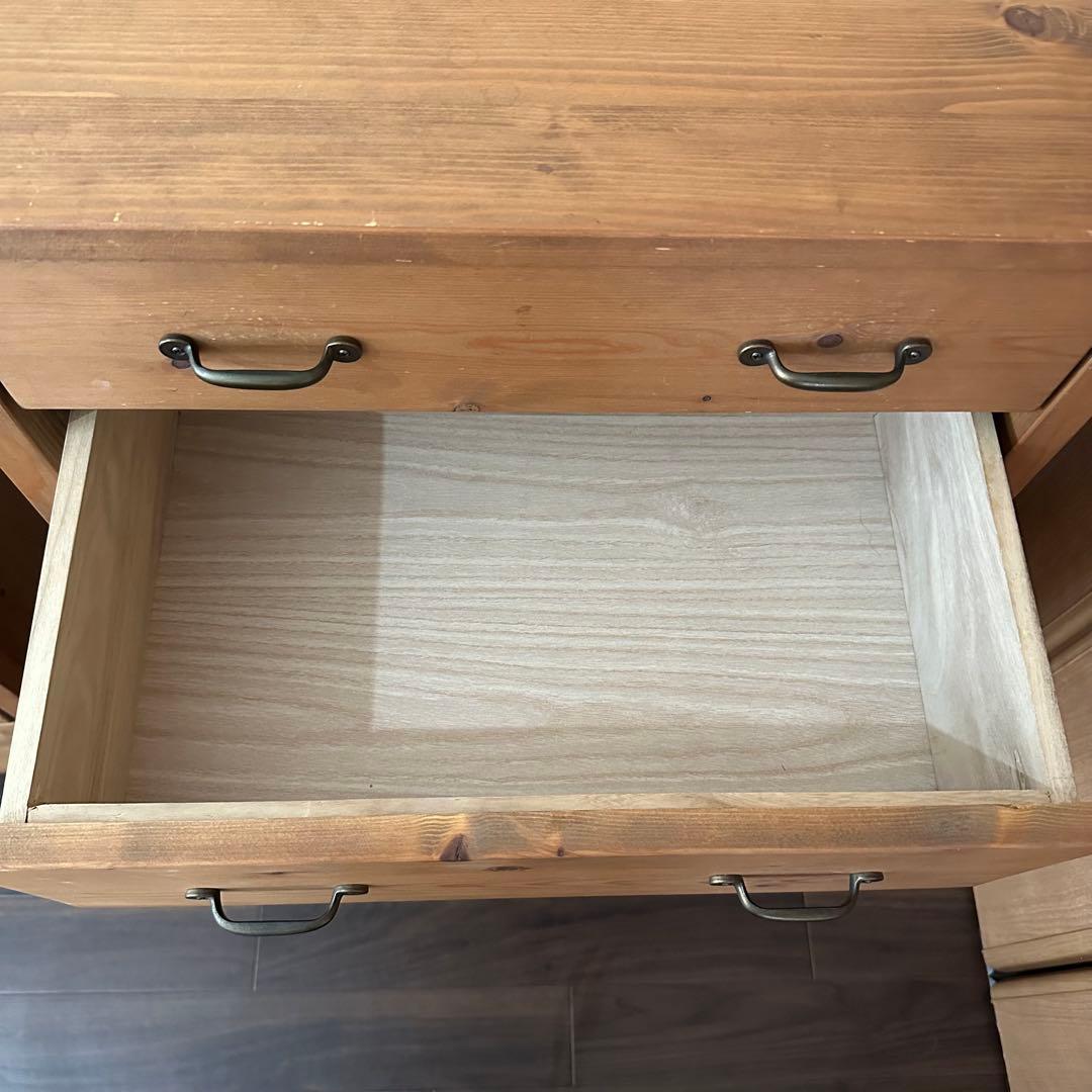 ナチュラルウッド 6段チェスト