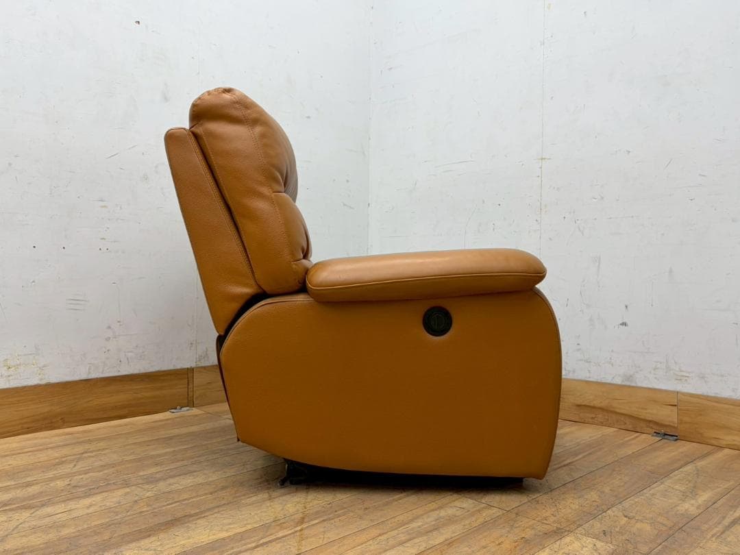 T7962☆美品☆NITORI☆ニトリ☆本革☆電動リクライニングソファ☆一人掛け