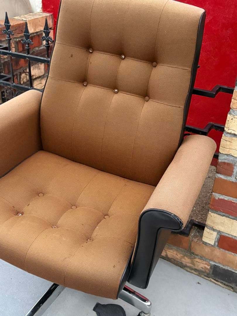 昭和レトロ ミッドセンチュリー デスクチェアPCチェア ゲーミングチェア 椅子