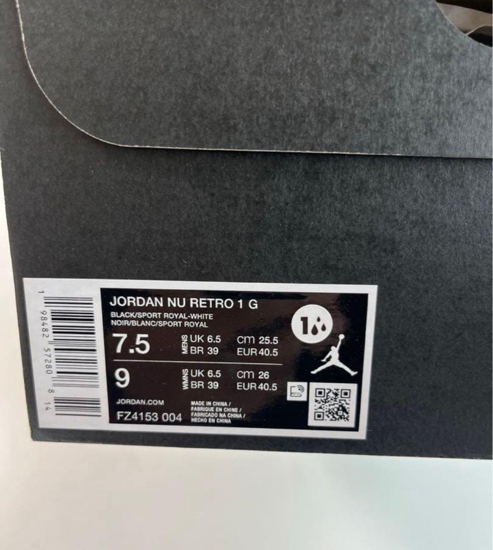 25.5 新品NIKE JORDAN NU RETRO 1 G ゴルフシューズ