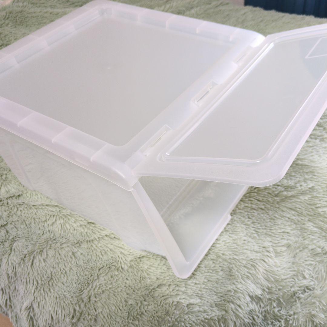 【4箱セット】透明プラスチック収納ケース 蓋付き