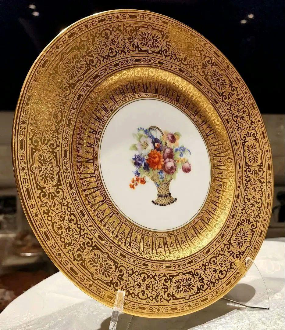 ロイヤル ババリア B② フッチェンロイター ゼルプ 金彩 ディナープレート花籠