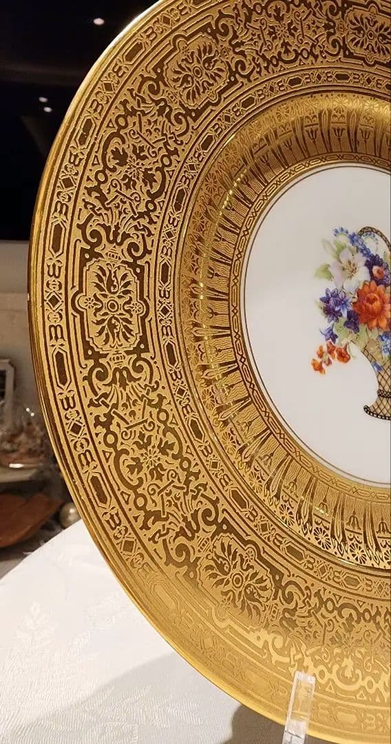 ロイヤル ババリア B② フッチェンロイター ゼルプ 金彩 ディナープレート花籠