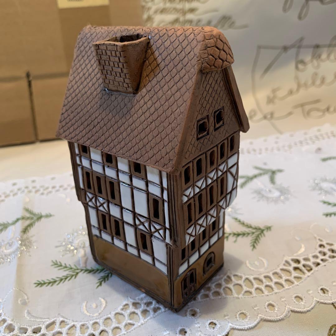 ドイツ製　置物　未使用品有名な街並みを再現した陶器のキャンドルハウス6個セット！