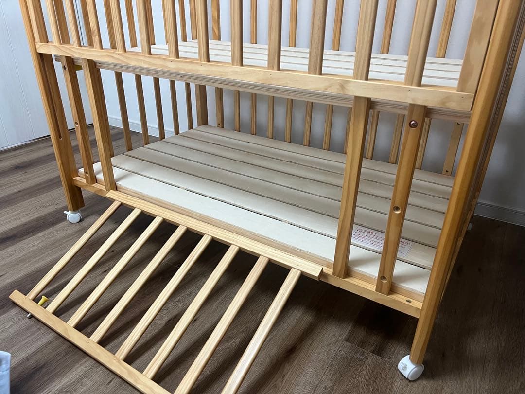 大和屋【アネシス】ベビーベッド 収納付き