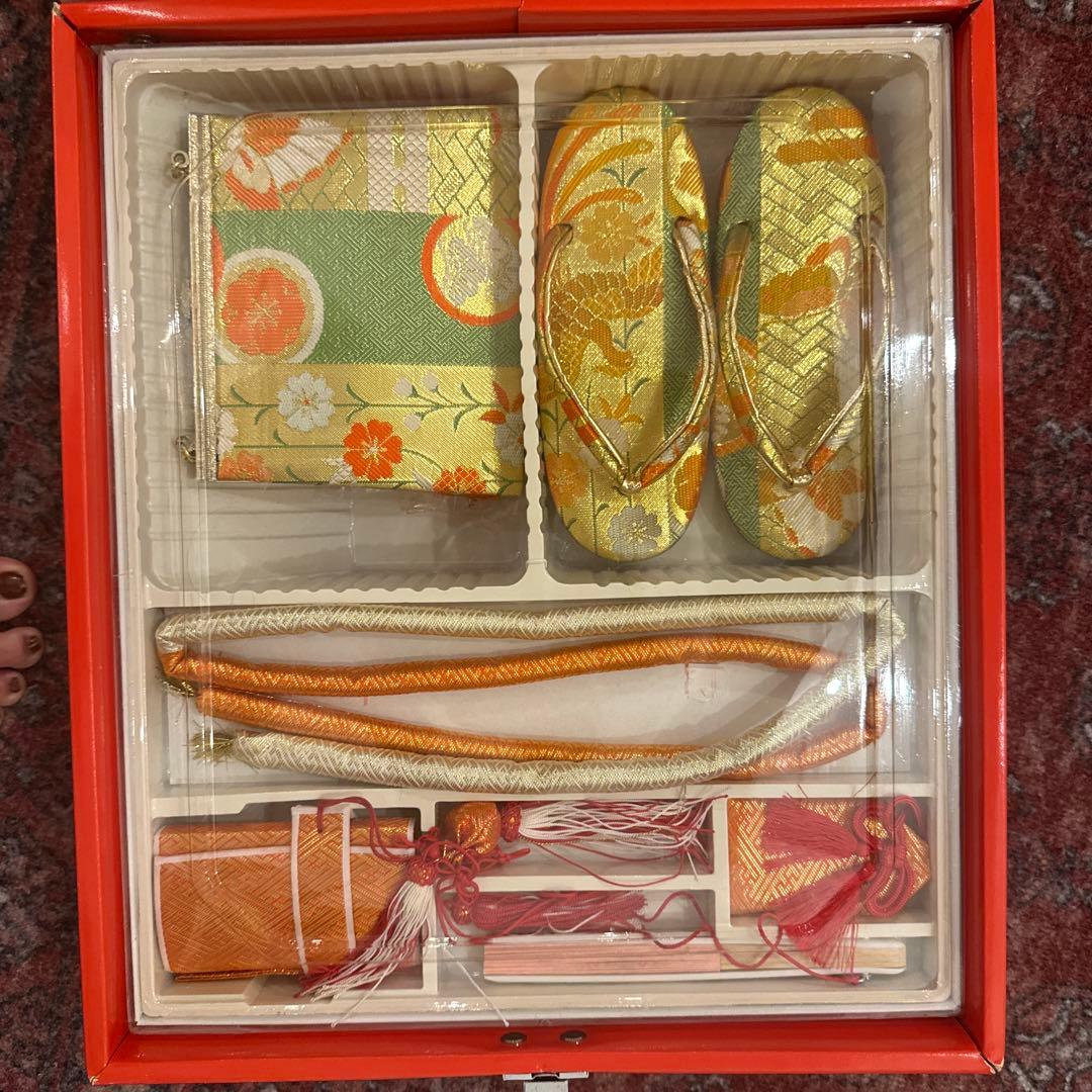 七五三 作り帯箱せこセット　草履付き