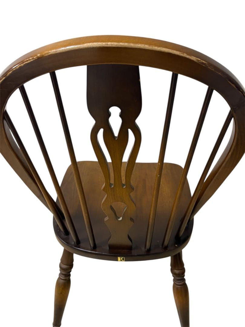 飛騨産業　キツツキマーク　アンティーク　ダイニングチェア　ウィンザーチェア