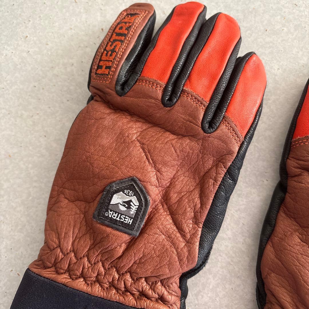 HESTRA スキーグローブ ブラウン/オレンジ