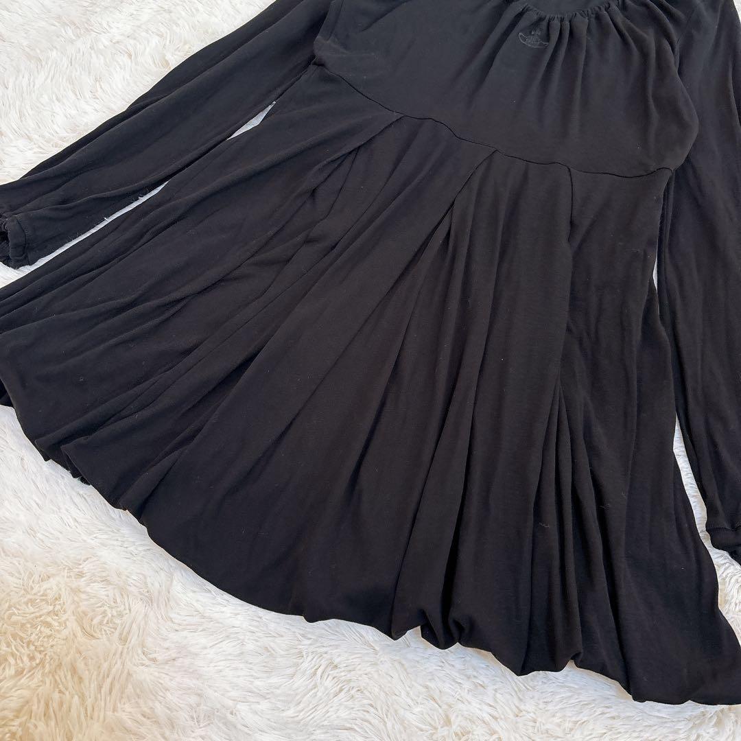 ヴィヴィアンウエストウッド 裾バルーン ワンピース　オーブ刺繍　バックリボン