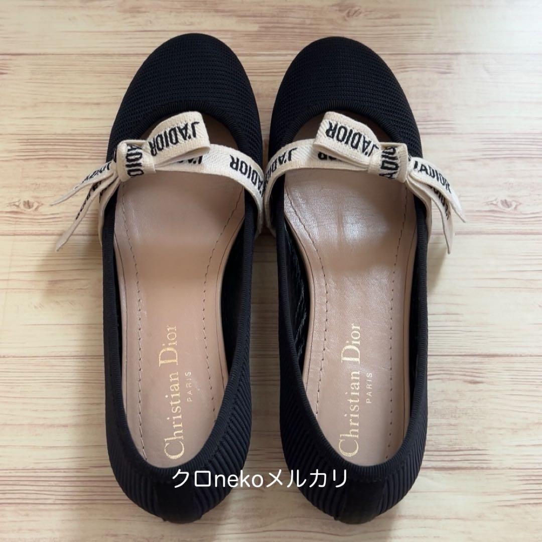 DIORディオールリボンフラットシューズ