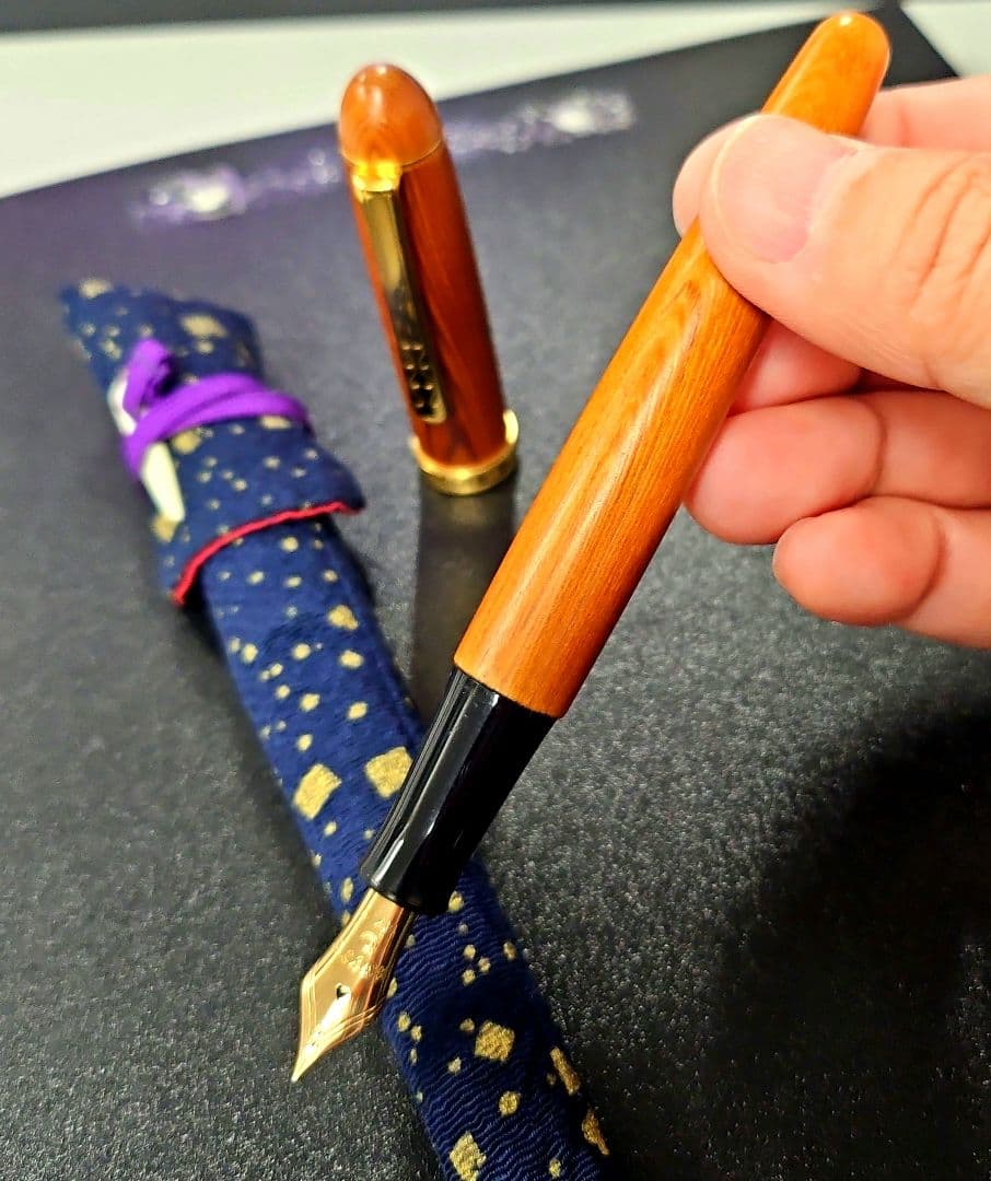 プラチナ万年筆『屋久杉萬年筆』布製ケースセット