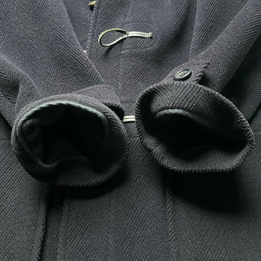 極美品 英国製 モンゴメリー ムーアブルック ダッフルコート ヘリンボーン 紺