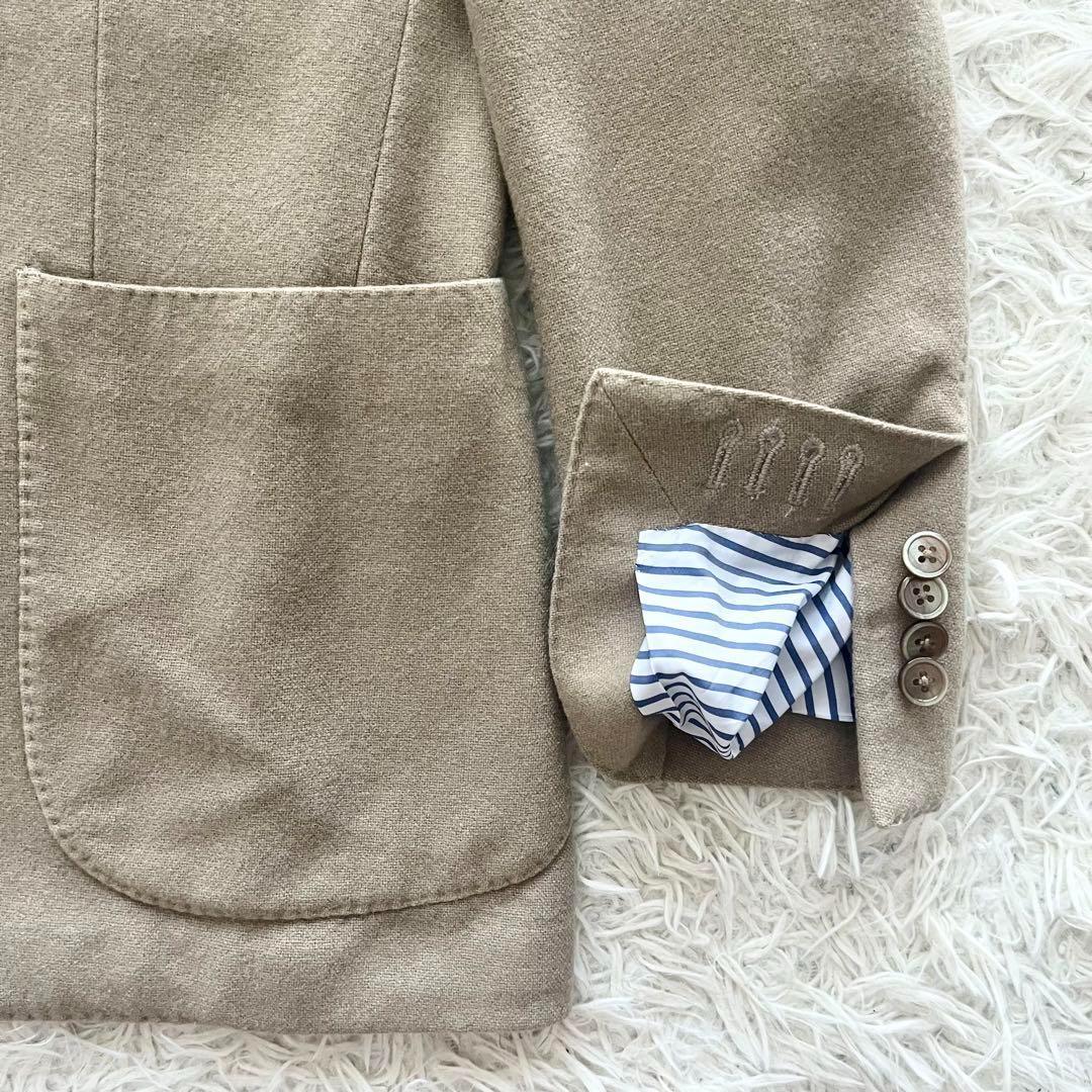 <美品> LARDINI カシミヤ100% ベージュ ジャケット サイズ46