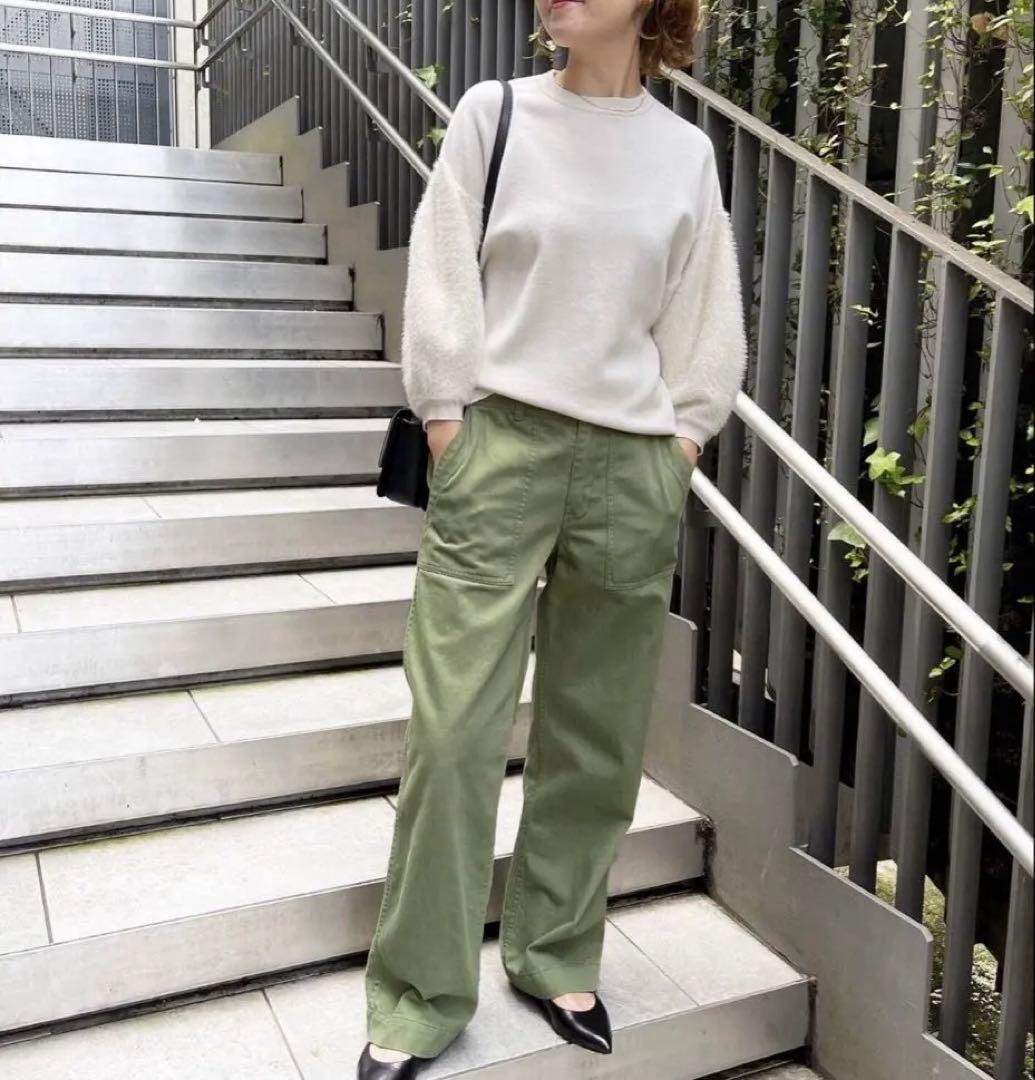 Spick and Spanルーズベイカーパンツ 40カーキ