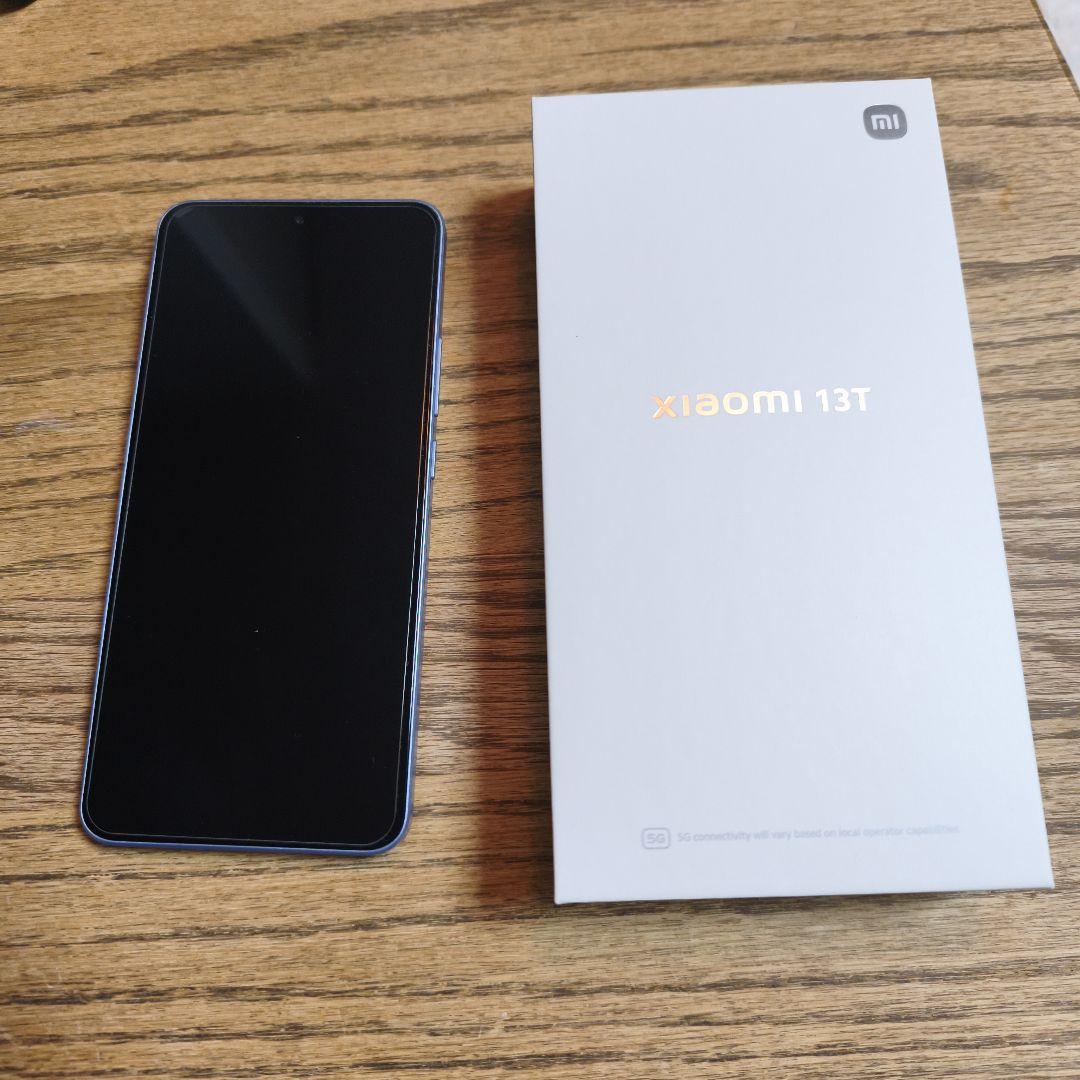美品 Xiaomi 13T XIG04 アルパインブルー SIMフリー