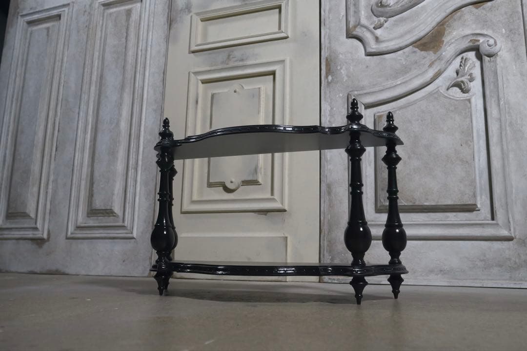 【受注製作】ナポレオンシェルフ装飾あり(ブラック)