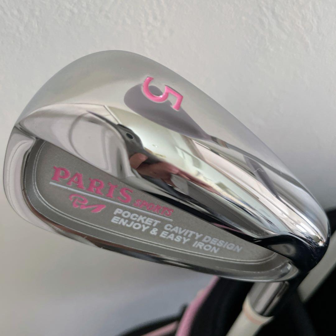初心者向け　レディース　パリス　Paris　バッグ付ゴルフクラブセット　右利き用