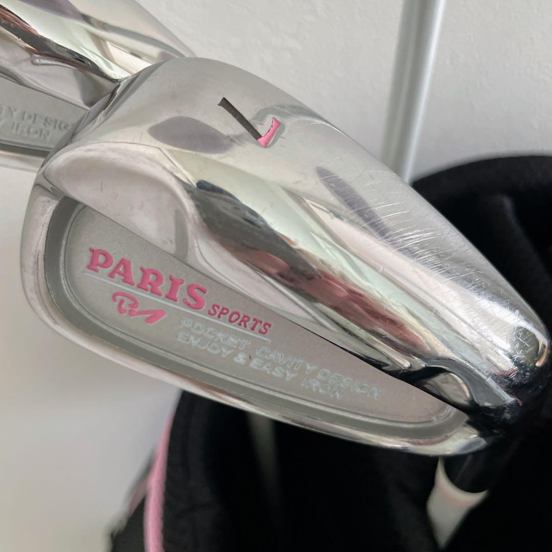 初心者向け　レディース　パリス　Paris　バッグ付ゴルフクラブセット　右利き用
