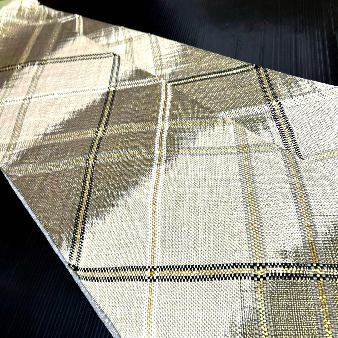 正絹　全通袋帯【ひなや工房】《ライン》