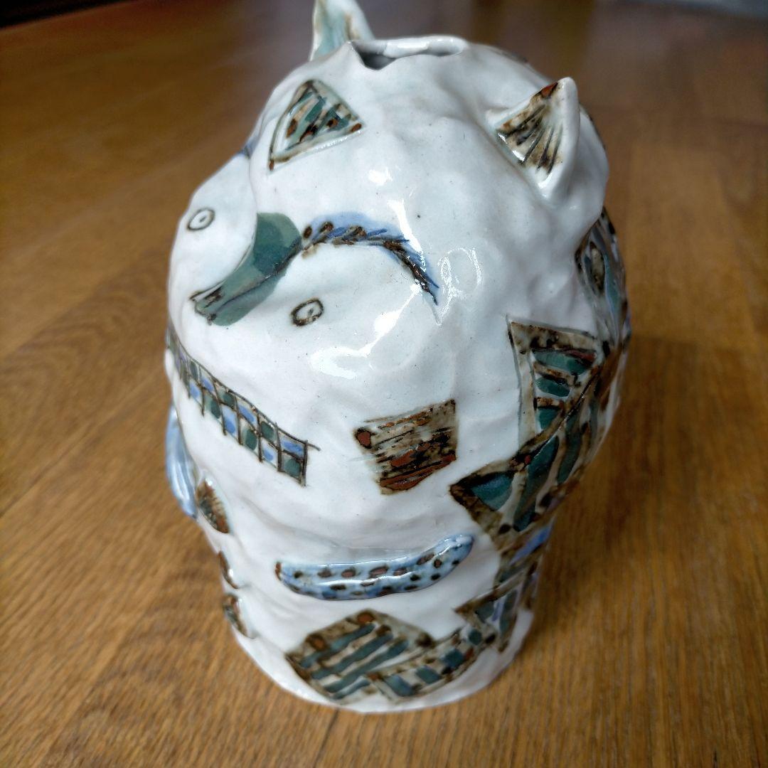 猫 陶製 置物 一点物