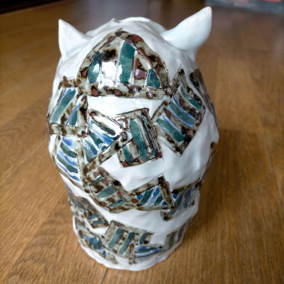 猫 陶製 置物 一点物