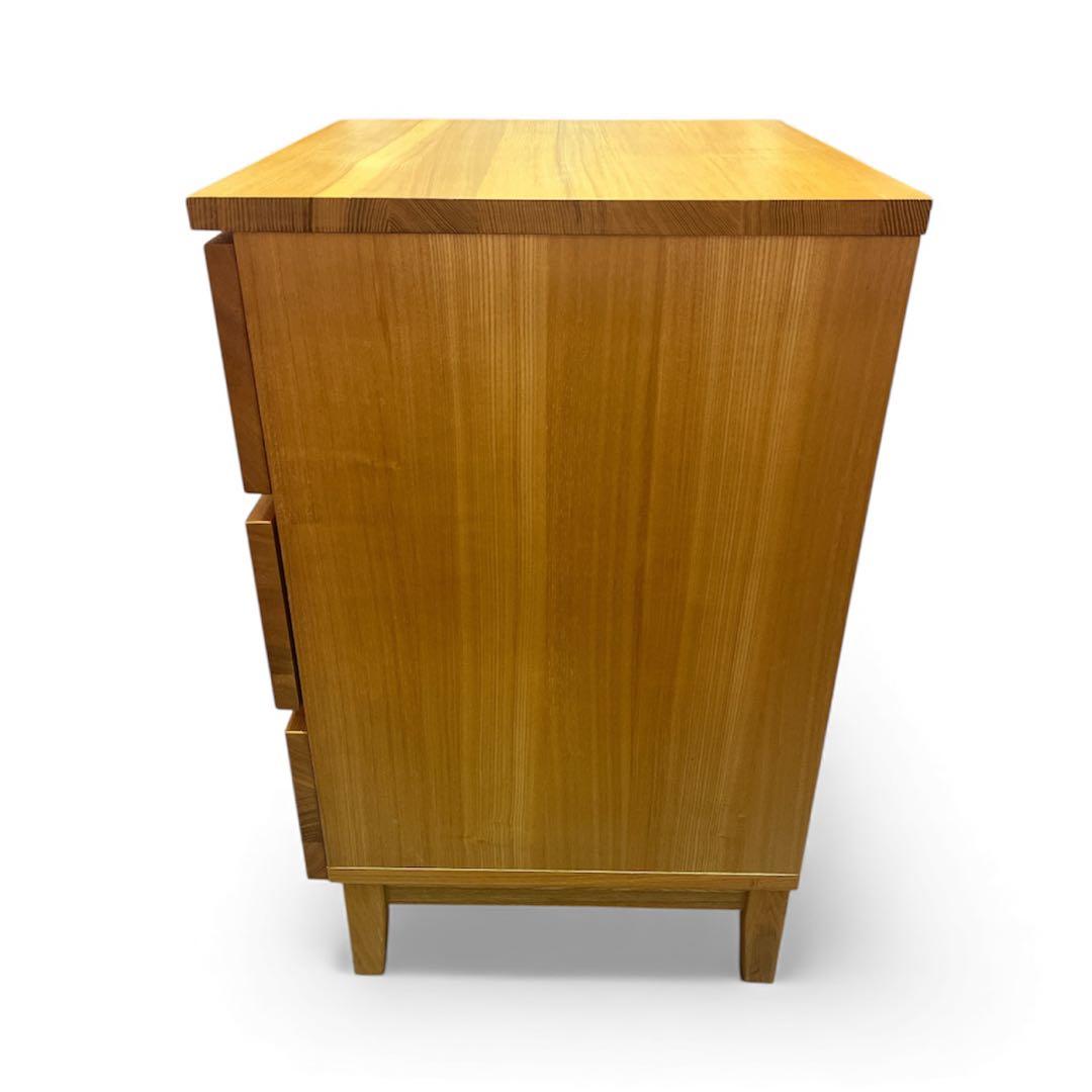 美品　無印良品 タモ材　3段チェスト キャビネット　廃盤　シンプル モダン 北欧