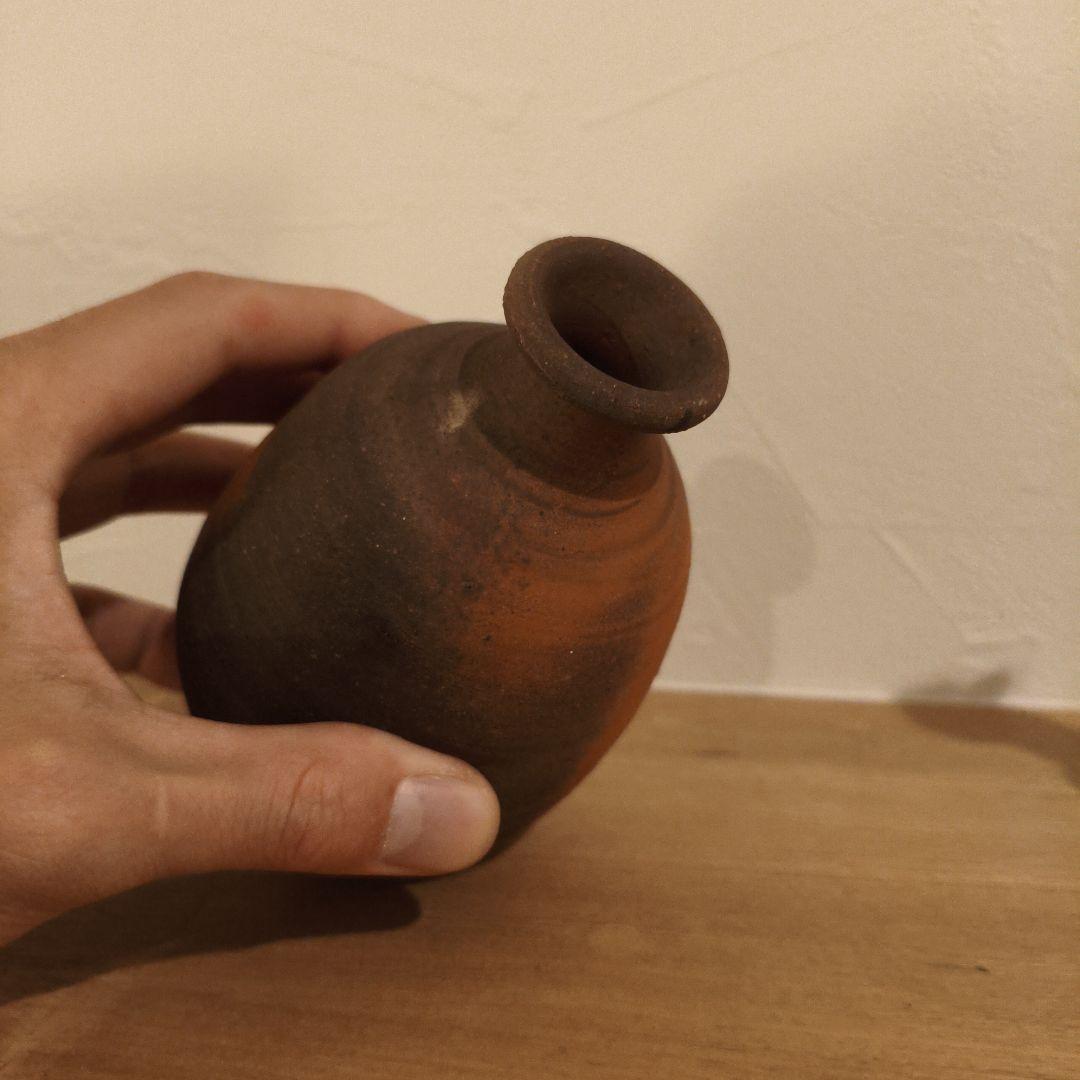 藤原雄　備前焼徳利　共箱付