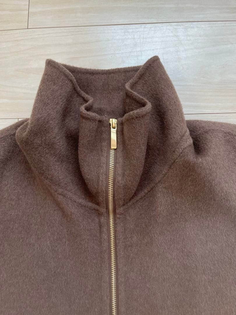 NOBLE ノーブル　リバー　ジップ　コート　ブルゾン　36 ブラウン