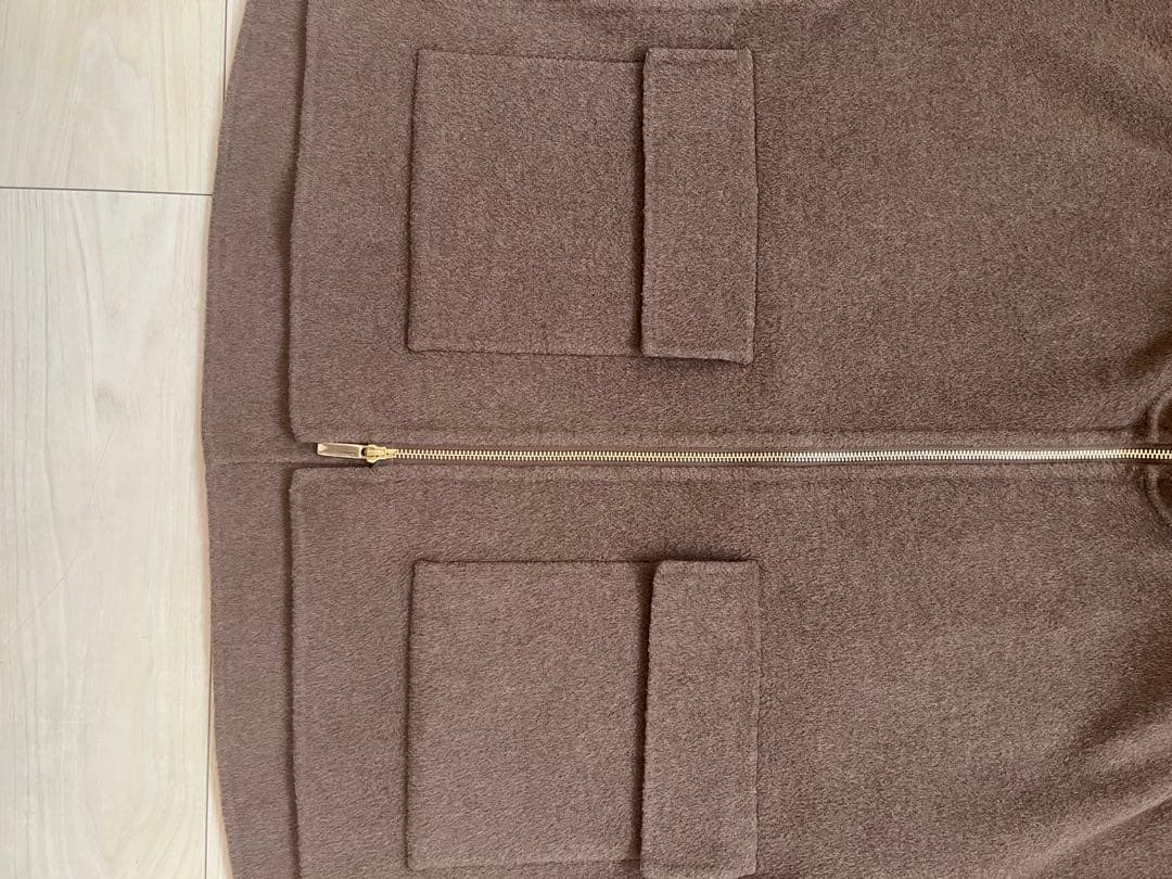 NOBLE ノーブル　リバー　ジップ　コート　ブルゾン　36 ブラウン