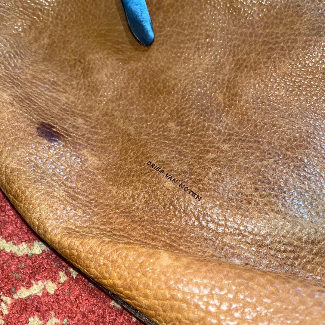 Dries Van Noten 2wayブラウンレザーショルダーバッグ