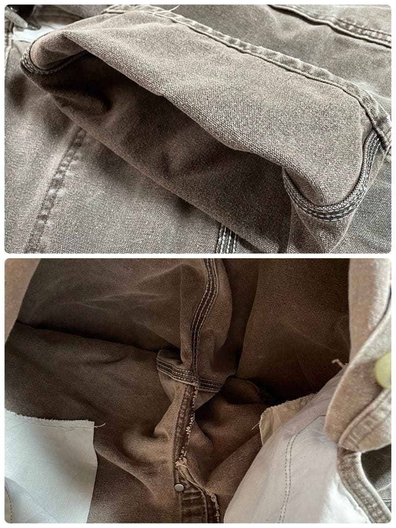 Carhartt カーハート 革ロゴ ダック ダブルニー オーバーオール