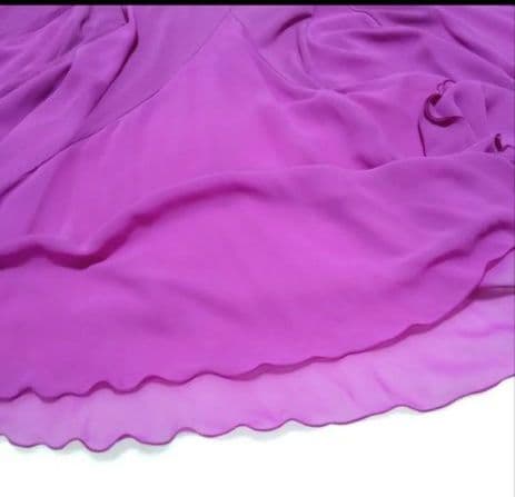 SALE☆チャコット　社交ダンス スカート L 紫 シフォン 定価45100円