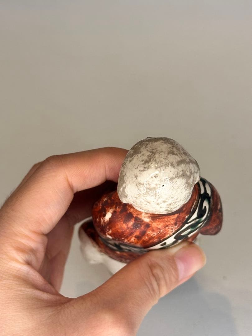 中国 磁州窯 彩絵 人物文 置物 骨董品 コレクション 時代物