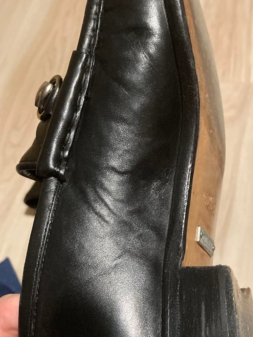 美品 GUCCI / ビットローファー 黒銀 42 1/2 E 27.5