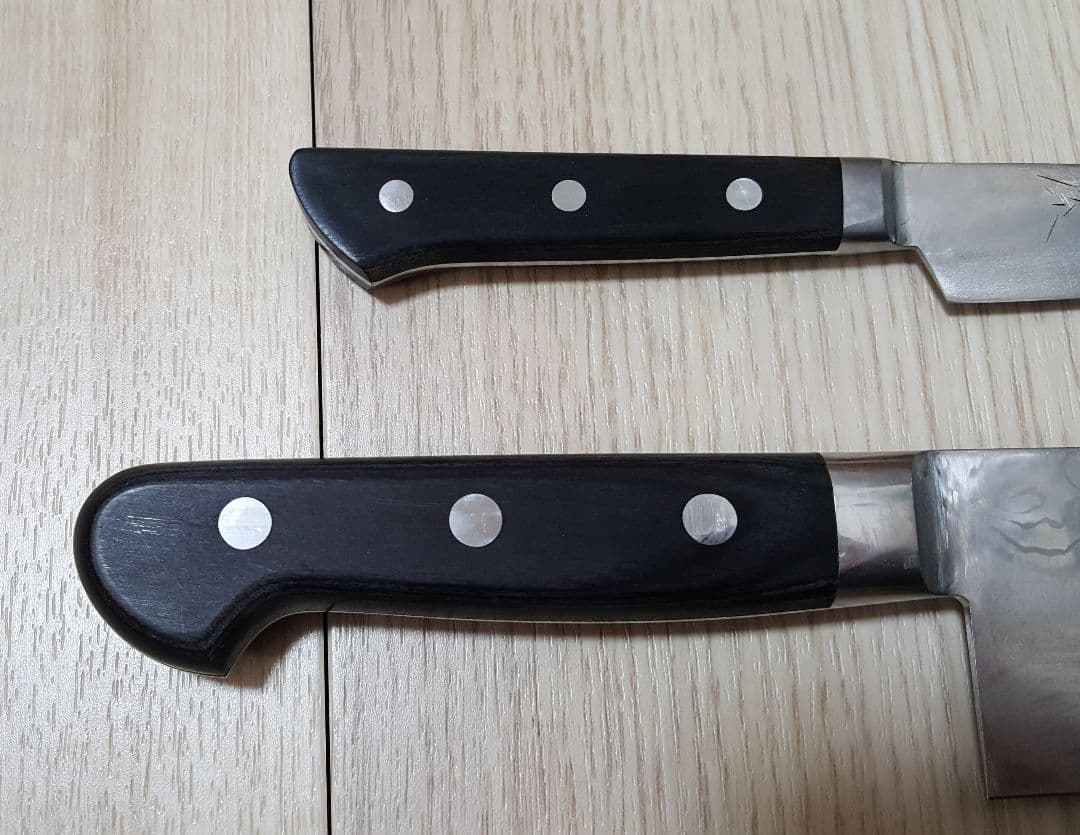 【業者研ぎ済み】合羽橋鍔屋 牛刀(27cm)&ペティナイフ セット ダマスカス