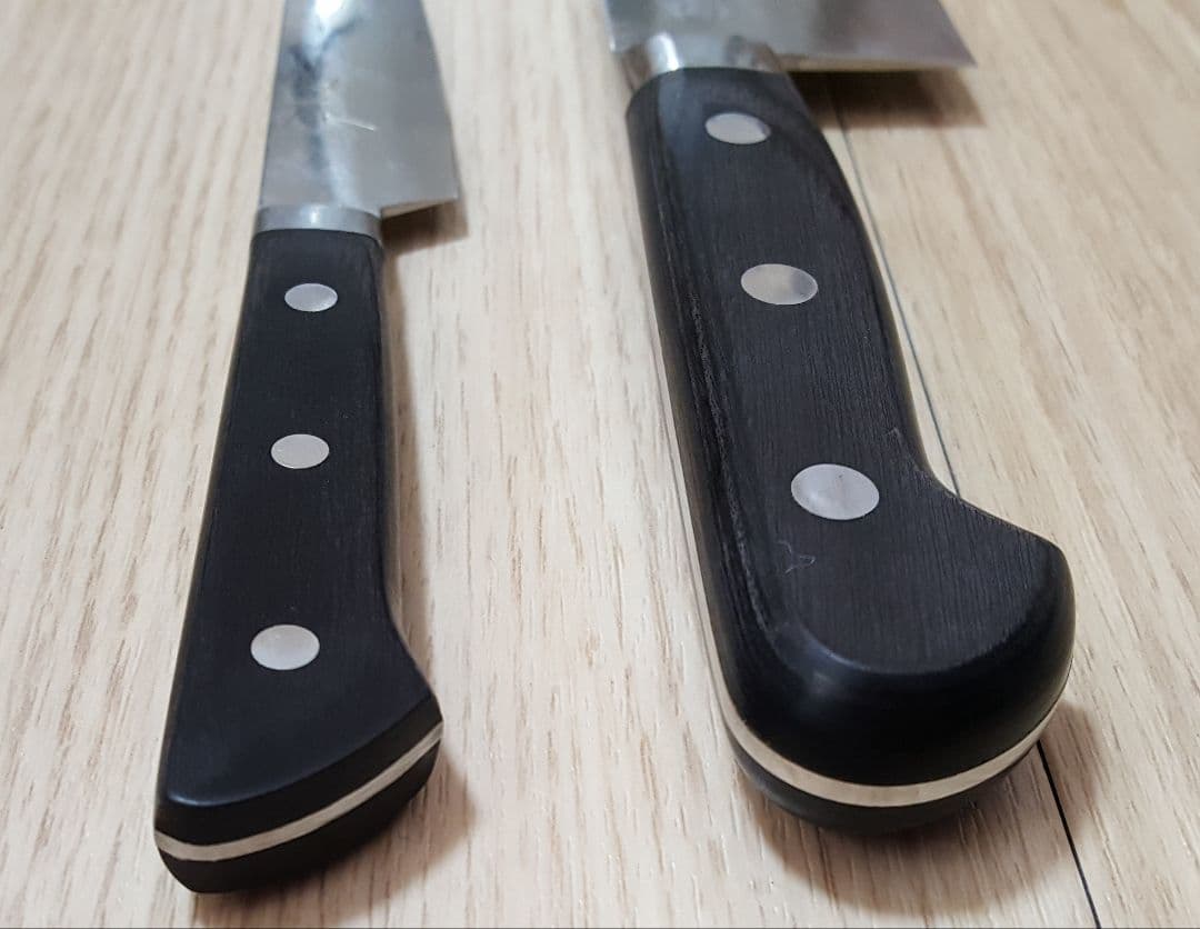 【業者研ぎ済み】合羽橋鍔屋 牛刀(27cm)&ペティナイフ セット ダマスカス