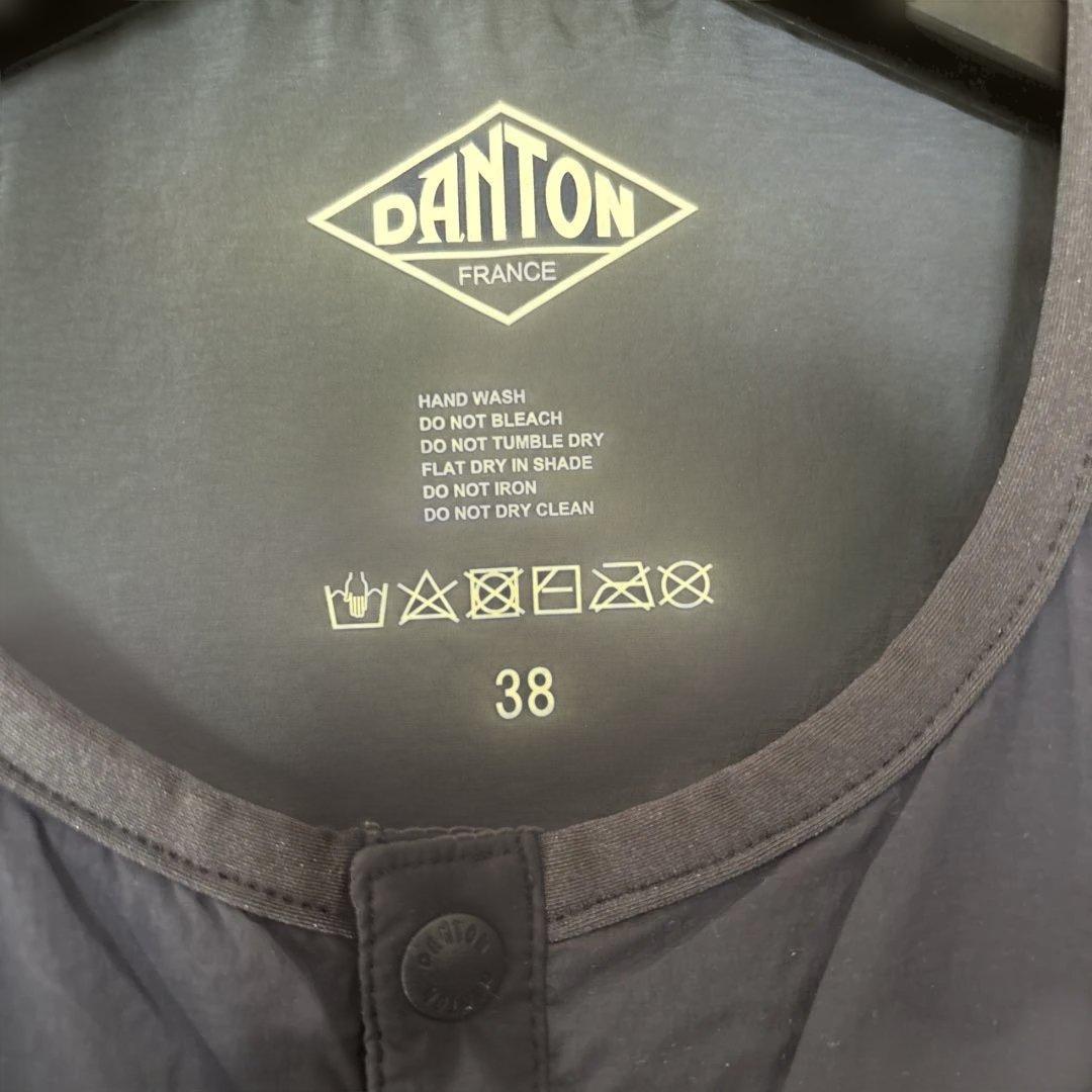 DANTON ノーカラージャケット ネイビー 38